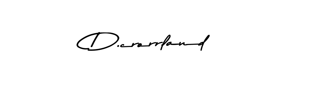 How to make D.crorrland name signature. Use Asem Kandis PERSONAL USE style for creating short signs online. This is the latest handwritten sign. D.crorrland signature style 9 images and pictures png