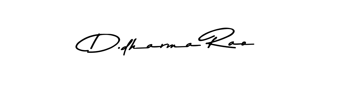 How to make D.dharma Rao name signature. Use Asem Kandis PERSONAL USE style for creating short signs online. This is the latest handwritten sign. D.dharma Rao signature style 9 images and pictures png