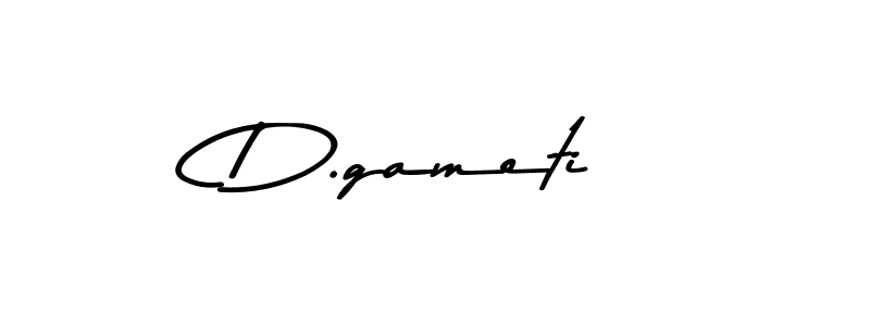 Create a beautiful signature design for name D.gameti. With this signature (Asem Kandis PERSONAL USE) fonts, you can make a handwritten signature for free. D.gameti signature style 9 images and pictures png