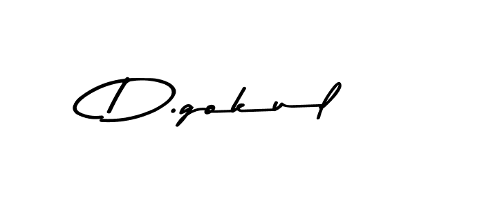 Make a beautiful signature design for name D.gokul. With this signature (Asem Kandis PERSONAL USE) style, you can create a handwritten signature for free. D.gokul signature style 9 images and pictures png