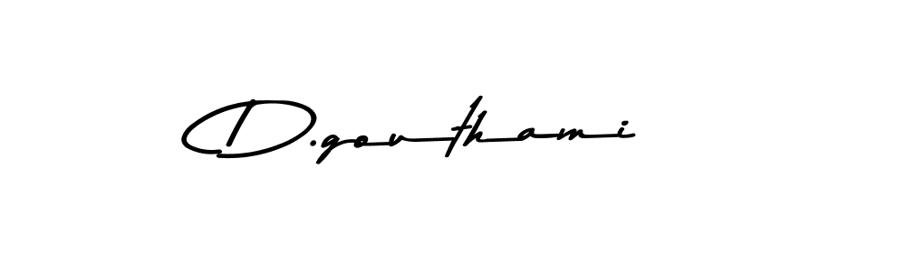 Design your own signature with our free online signature maker. With this signature software, you can create a handwritten (Asem Kandis PERSONAL USE) signature for name D.gouthami. D.gouthami signature style 9 images and pictures png