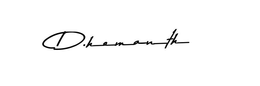 This is the best signature style for the D.hemanth name. Also you like these signature font (Asem Kandis PERSONAL USE). Mix name signature. D.hemanth signature style 9 images and pictures png