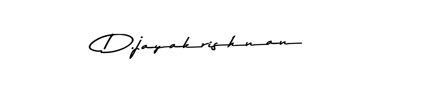 Make a beautiful signature design for name D.jayakrishnan. With this signature (Asem Kandis PERSONAL USE) style, you can create a handwritten signature for free. D.jayakrishnan signature style 9 images and pictures png