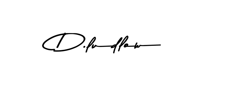 How to make D.ludlow name signature. Use Asem Kandis PERSONAL USE style for creating short signs online. This is the latest handwritten sign. D.ludlow signature style 9 images and pictures png