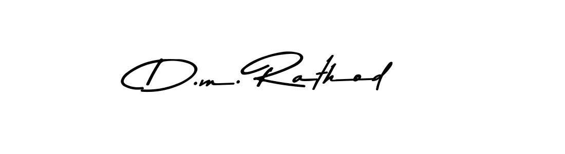 The best way (Asem Kandis PERSONAL USE) to make a short signature is to pick only two or three words in your name. The name D.m. Rathod include a total of six letters. For converting this name. D.m. Rathod signature style 9 images and pictures png
