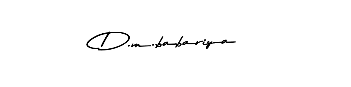 Design your own signature with our free online signature maker. With this signature software, you can create a handwritten (Asem Kandis PERSONAL USE) signature for name D.m.babariya. D.m.babariya signature style 9 images and pictures png
