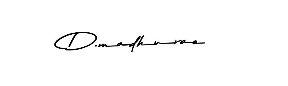 Create a beautiful signature design for name D.madhurao. With this signature (Asem Kandis PERSONAL USE) fonts, you can make a handwritten signature for free. D.madhurao signature style 9 images and pictures png