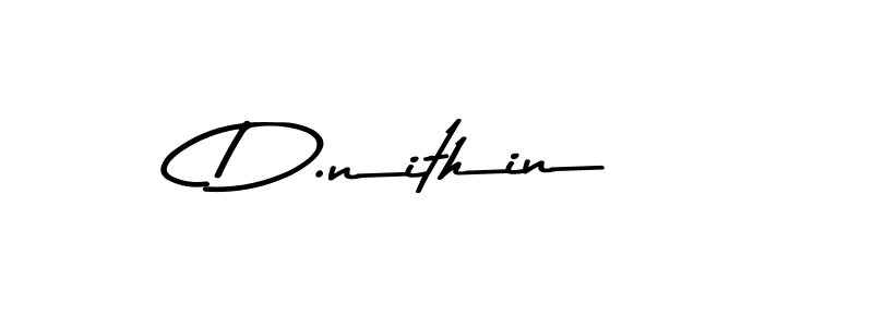 The best way (Asem Kandis PERSONAL USE) to make a short signature is to pick only two or three words in your name. The name D.nithin include a total of six letters. For converting this name. D.nithin signature style 9 images and pictures png