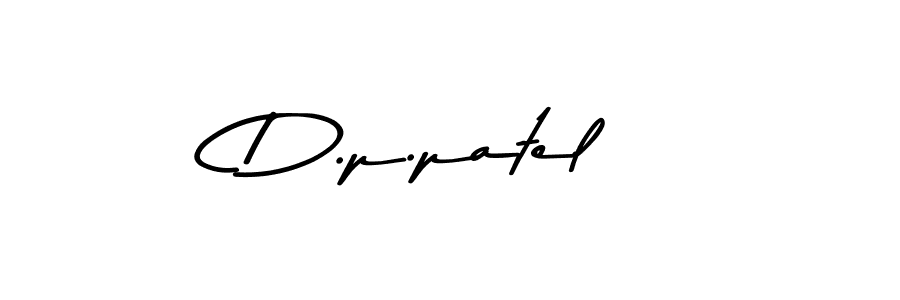 Create a beautiful signature design for name D.p.patel. With this signature (Asem Kandis PERSONAL USE) fonts, you can make a handwritten signature for free. D.p.patel signature style 9 images and pictures png