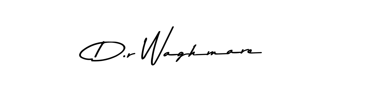 Make a beautiful signature design for name D.r Waghmare. With this signature (Asem Kandis PERSONAL USE) style, you can create a handwritten signature for free. D.r Waghmare signature style 9 images and pictures png