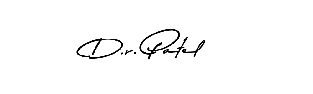 Make a beautiful signature design for name D.r. Patel. With this signature (Asem Kandis PERSONAL USE) style, you can create a handwritten signature for free. D.r. Patel signature style 9 images and pictures png