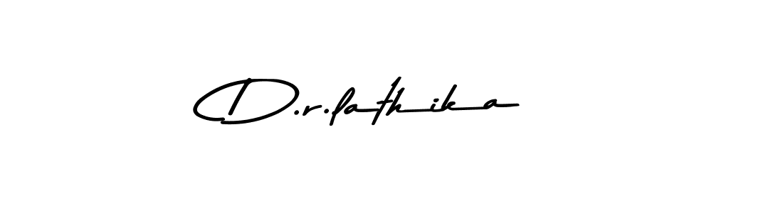 You should practise on your own different ways (Asem Kandis PERSONAL USE) to write your name (D.r.lathika) in signature. don't let someone else do it for you. D.r.lathika signature style 9 images and pictures png