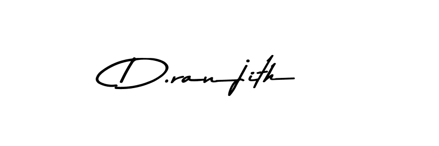 Make a beautiful signature design for name D.ranjith. With this signature (Asem Kandis PERSONAL USE) style, you can create a handwritten signature for free. D.ranjith signature style 9 images and pictures png