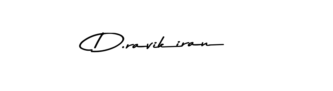 Create a beautiful signature design for name D.ravikiran. With this signature (Asem Kandis PERSONAL USE) fonts, you can make a handwritten signature for free. D.ravikiran signature style 9 images and pictures png