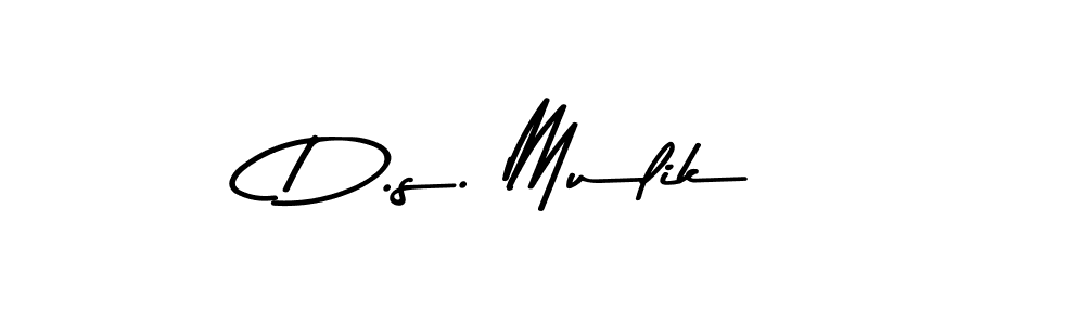 Make a beautiful signature design for name D.s. Mulik. With this signature (Asem Kandis PERSONAL USE) style, you can create a handwritten signature for free. D.s. Mulik signature style 9 images and pictures png