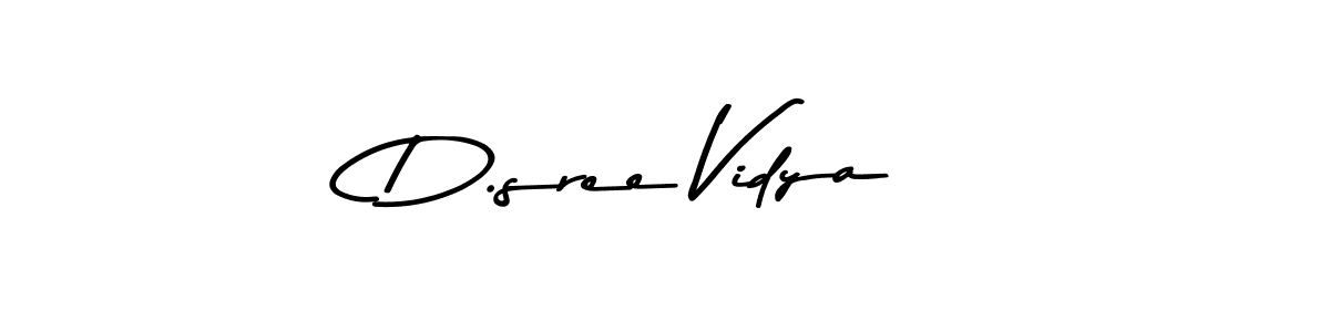 Create a beautiful signature design for name D.sree Vidya. With this signature (Asem Kandis PERSONAL USE) fonts, you can make a handwritten signature for free. D.sree Vidya signature style 9 images and pictures png