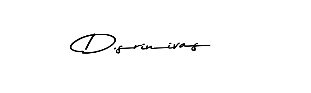 Make a beautiful signature design for name D.srinivas. With this signature (Asem Kandis PERSONAL USE) style, you can create a handwritten signature for free. D.srinivas signature style 9 images and pictures png
