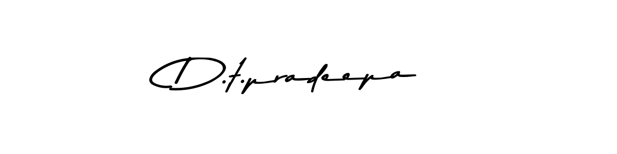 How to make D.t.pradeepa signature? Asem Kandis PERSONAL USE is a professional autograph style. Create handwritten signature for D.t.pradeepa name. D.t.pradeepa signature style 9 images and pictures png