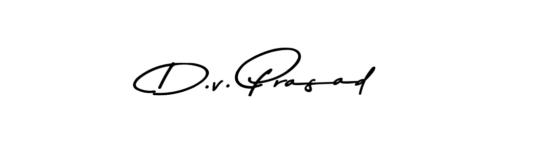 Create a beautiful signature design for name D.v. Prasad. With this signature (Asem Kandis PERSONAL USE) fonts, you can make a handwritten signature for free. D.v. Prasad signature style 9 images and pictures png