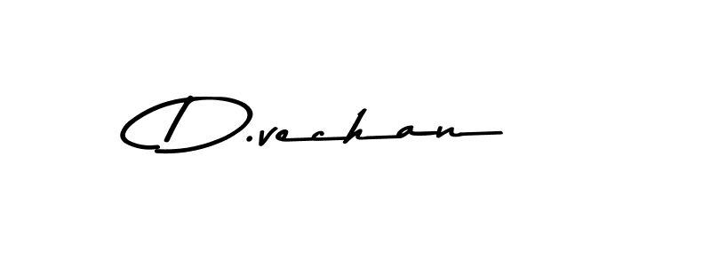 How to make D.vechan name signature. Use Asem Kandis PERSONAL USE style for creating short signs online. This is the latest handwritten sign. D.vechan signature style 9 images and pictures png