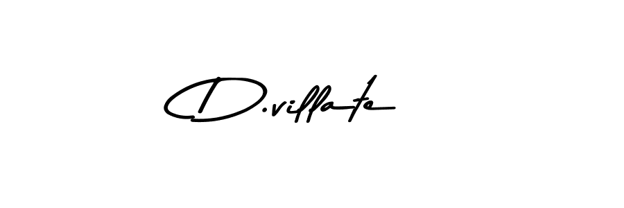 How to make D.villate signature? Asem Kandis PERSONAL USE is a professional autograph style. Create handwritten signature for D.villate name. D.villate signature style 9 images and pictures png