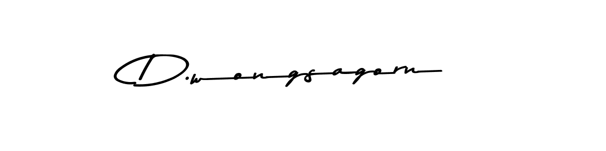 Make a beautiful signature design for name D.wongsagorn. With this signature (Asem Kandis PERSONAL USE) style, you can create a handwritten signature for free. D.wongsagorn signature style 9 images and pictures png