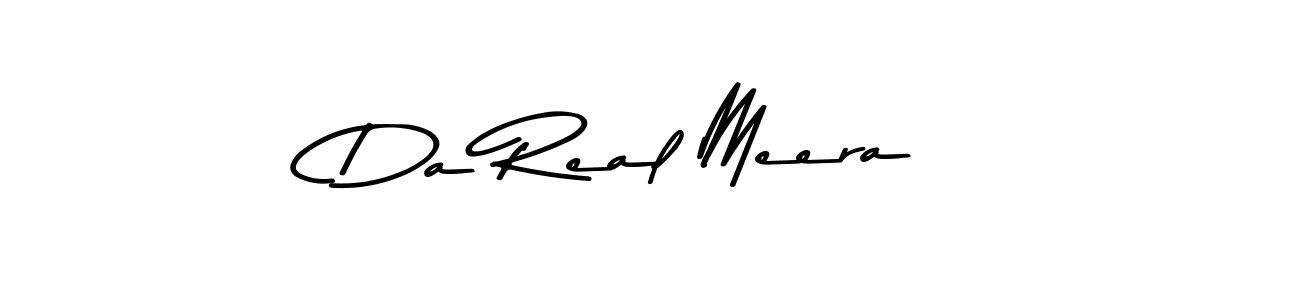 How to make Da Real Meera name signature. Use Asem Kandis PERSONAL USE style for creating short signs online. This is the latest handwritten sign. Da Real Meera signature style 9 images and pictures png