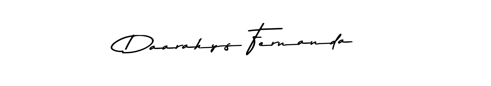 How to make Daarahys Fernanda name signature. Use Asem Kandis PERSONAL USE style for creating short signs online. This is the latest handwritten sign. Daarahys Fernanda signature style 9 images and pictures png