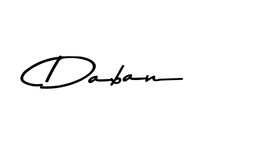 Also we have Daban name is the best signature style. Create professional handwritten signature collection using Asem Kandis PERSONAL USE autograph style. Daban signature style 9 images and pictures png