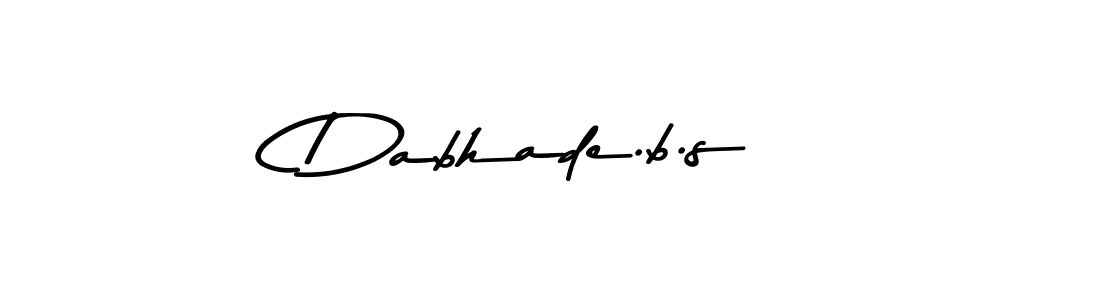 How to make Dabhade.b.s name signature. Use Asem Kandis PERSONAL USE style for creating short signs online. This is the latest handwritten sign. Dabhade.b.s signature style 9 images and pictures png