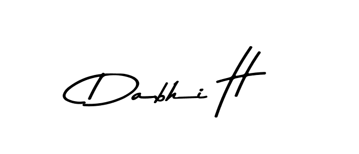 How to make Dabhi H signature? Asem Kandis PERSONAL USE is a professional autograph style. Create handwritten signature for Dabhi H name. Dabhi H signature style 9 images and pictures png