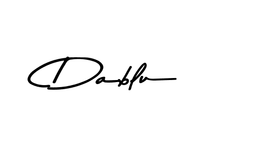 Make a beautiful signature design for name Dablu. With this signature (Asem Kandis PERSONAL USE) style, you can create a handwritten signature for free. Dablu signature style 9 images and pictures png