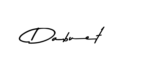 How to make Dabuet name signature. Use Asem Kandis PERSONAL USE style for creating short signs online. This is the latest handwritten sign. Dabuet signature style 9 images and pictures png