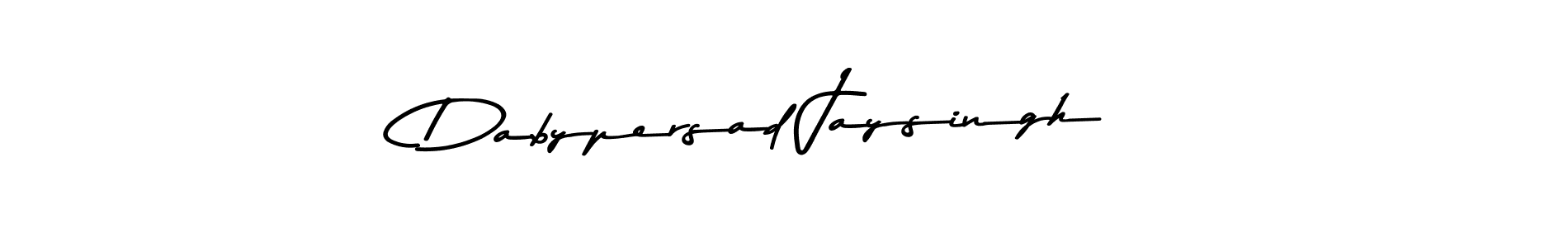 Create a beautiful signature design for name Dabypersad Jaysingh. With this signature (Asem Kandis PERSONAL USE) fonts, you can make a handwritten signature for free. Dabypersad Jaysingh signature style 9 images and pictures png