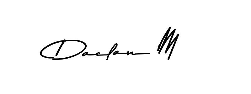 Use a signature maker to create a handwritten signature online. With this signature software, you can design (Asem Kandis PERSONAL USE) your own signature for name Daclan M. Daclan M signature style 9 images and pictures png