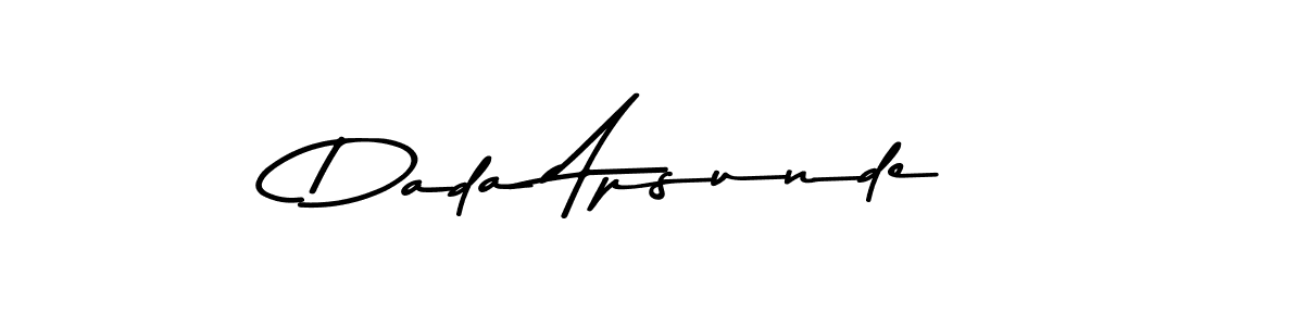 How to make Dada Apsunde name signature. Use Asem Kandis PERSONAL USE style for creating short signs online. This is the latest handwritten sign. Dada Apsunde signature style 9 images and pictures png