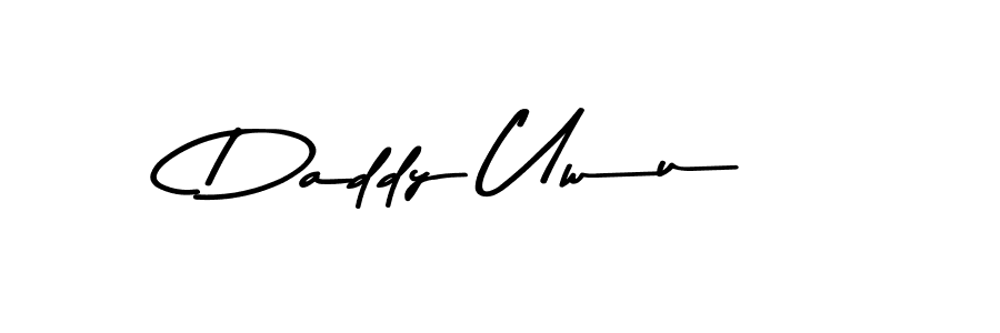 Design your own signature with our free online signature maker. With this signature software, you can create a handwritten (Asem Kandis PERSONAL USE) signature for name Daddy Uwu. Daddy Uwu signature style 9 images and pictures png