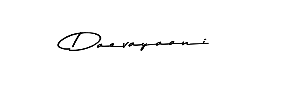 How to make Daevayaani name signature. Use Asem Kandis PERSONAL USE style for creating short signs online. This is the latest handwritten sign. Daevayaani signature style 9 images and pictures png