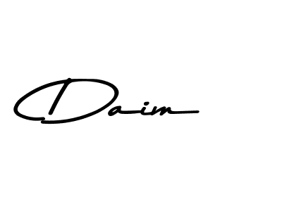 Design your own signature with our free online signature maker. With this signature software, you can create a handwritten (Asem Kandis PERSONAL USE) signature for name Daim. Daim signature style 9 images and pictures png