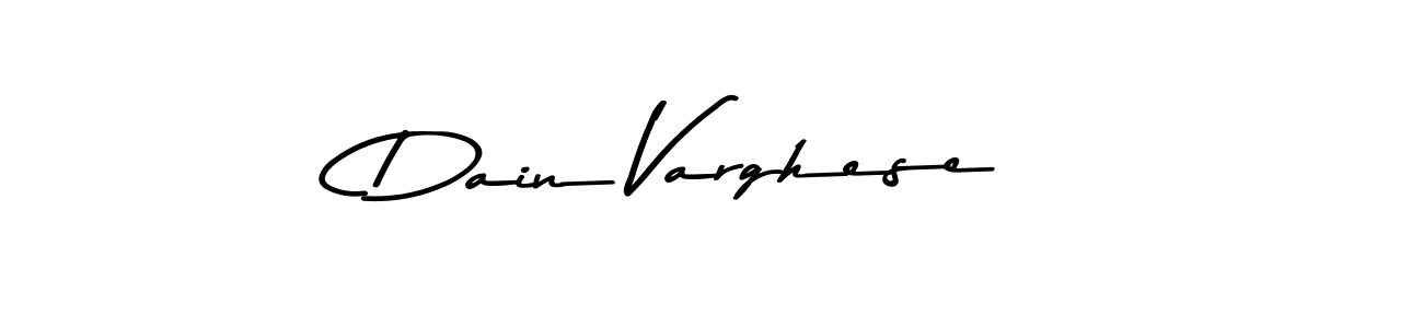 How to make Dain Varghese name signature. Use Asem Kandis PERSONAL USE style for creating short signs online. This is the latest handwritten sign. Dain Varghese signature style 9 images and pictures png