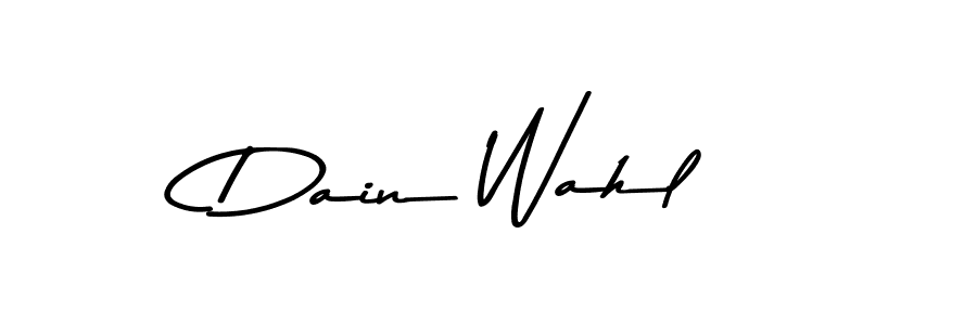 Design your own signature with our free online signature maker. With this signature software, you can create a handwritten (Asem Kandis PERSONAL USE) signature for name Dain Wahl. Dain Wahl signature style 9 images and pictures png