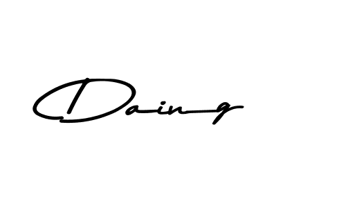 This is the best signature style for the Daing name. Also you like these signature font (Asem Kandis PERSONAL USE). Mix name signature. Daing signature style 9 images and pictures png