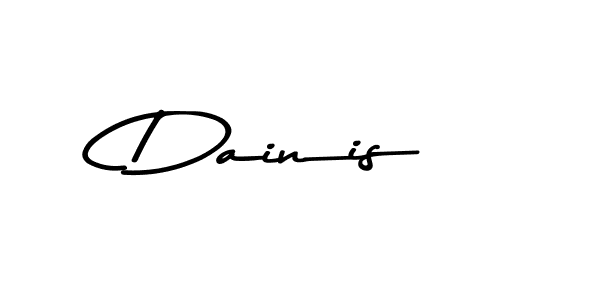 How to make Dainis name signature. Use Asem Kandis PERSONAL USE style for creating short signs online. This is the latest handwritten sign. Dainis signature style 9 images and pictures png