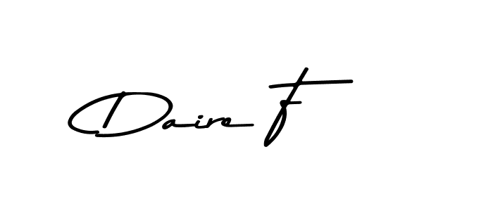 The best way (Asem Kandis PERSONAL USE) to make a short signature is to pick only two or three words in your name. The name Daire F include a total of six letters. For converting this name. Daire F signature style 9 images and pictures png