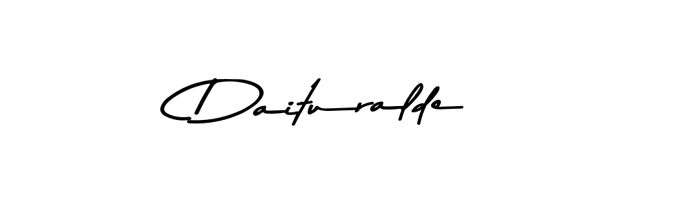 You should practise on your own different ways (Asem Kandis PERSONAL USE) to write your name (Daituralde) in signature. don't let someone else do it for you. Daituralde signature style 9 images and pictures png