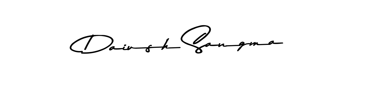 How to make Daiush Sangma signature? Asem Kandis PERSONAL USE is a professional autograph style. Create handwritten signature for Daiush Sangma name. Daiush Sangma signature style 9 images and pictures png