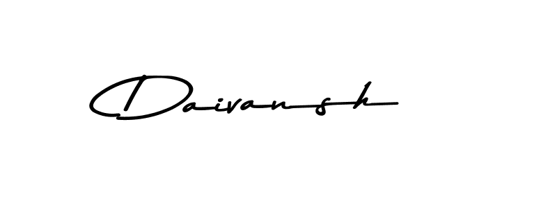 How to make Daivansh name signature. Use Asem Kandis PERSONAL USE style for creating short signs online. This is the latest handwritten sign. Daivansh signature style 9 images and pictures png