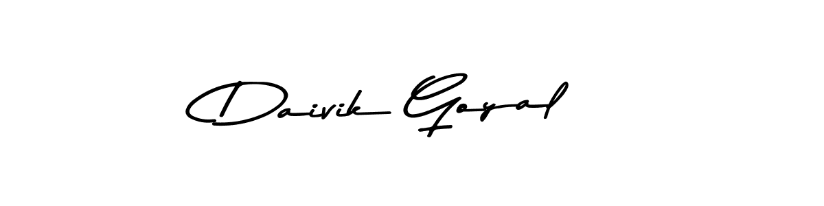 This is the best signature style for the Daivik Goyal name. Also you like these signature font (Asem Kandis PERSONAL USE). Mix name signature. Daivik Goyal signature style 9 images and pictures png