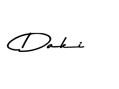 Make a beautiful signature design for name Daki. With this signature (Asem Kandis PERSONAL USE) style, you can create a handwritten signature for free. Daki signature style 9 images and pictures png