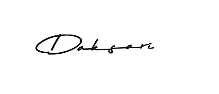 Design your own signature with our free online signature maker. With this signature software, you can create a handwritten (Asem Kandis PERSONAL USE) signature for name Daksari. Daksari signature style 9 images and pictures png